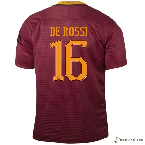 Camiseta As Roma Replica Primera Ropa De Rossi 2016/17 Rojo